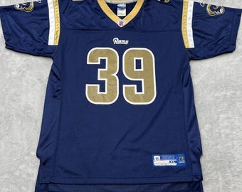 Reebok Steven Jackson Rams NFL Jersey Size XL 18-20 Blue Y2K Football Kids Sport