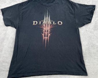 Jinx Diablo III Graphic T-Shirt XL Black Blizzard Entertainment Gamer Mens 2012