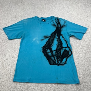 Volcom Stone Graphic T-Shirt Mens Medium Blue Y2K Skate Surf Cotton Vintage