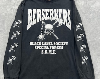 Black Label Society Berserkers Long Sleeve Shirt Size XL Black Mens 2006 Metal