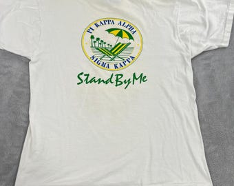 Vtg 1987 Greek Week T-Shirt XL White Men Pi Kappa Alpha 80s Fruit Single Stitch