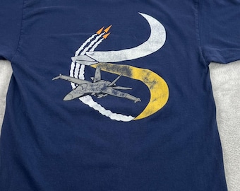 VTG 90s Murina VFA-137 Kestrels Military Graphic T-Shirt L Navy Aviation F-16 18