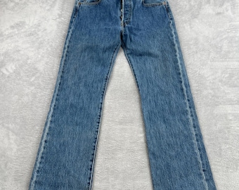 Levi's 501 Straight Leg Jeans 30x30 Blue Men Vintage Y2K Button Fly Denim