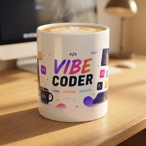 Vibe Coder Coffee Mug | Programmer Gift, Software Developer Cup, Coding Creator Mug