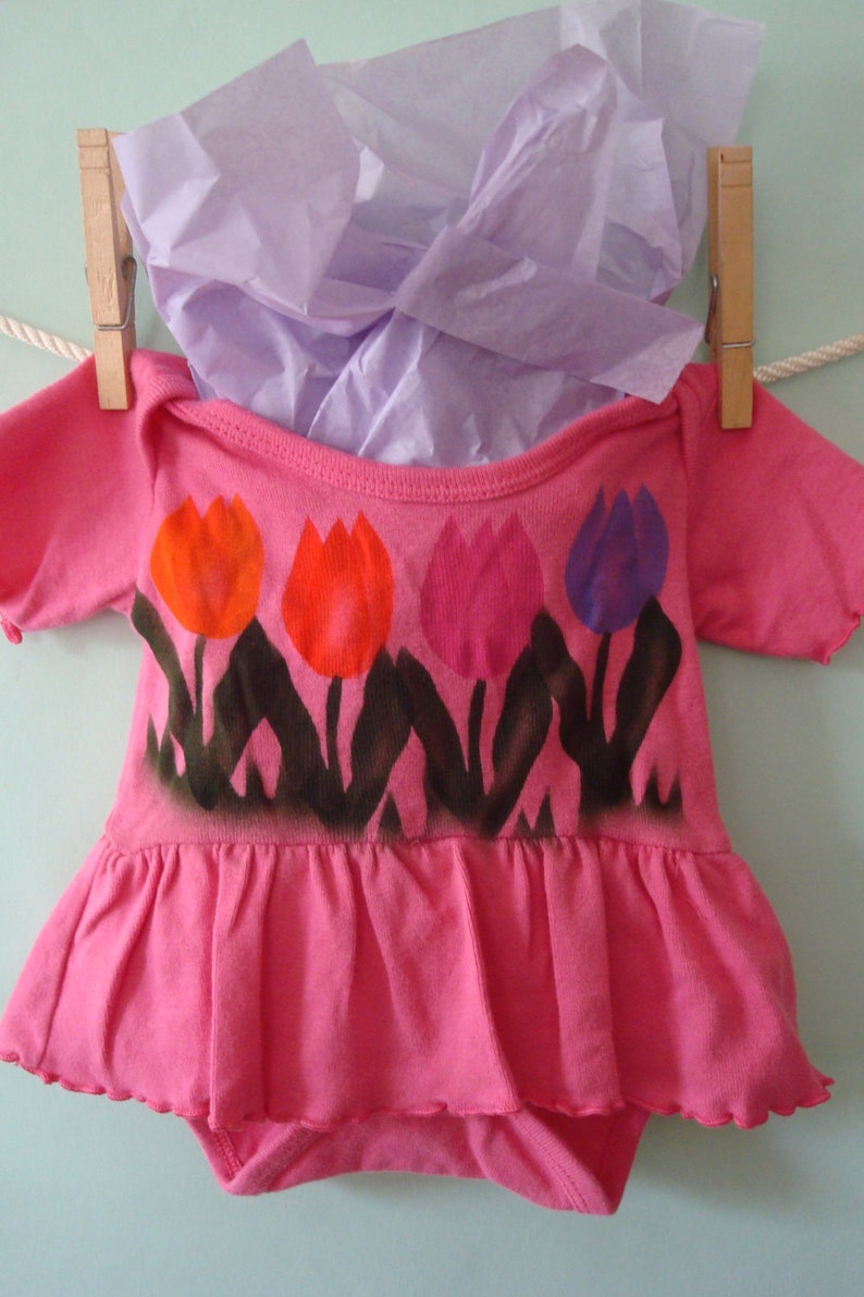 Hipster Baby Natural Cotton Fabric Hand Painted Beach Summer Dress Boho Baby Girl Tulip Dress Eco-Friendly Dyes Bohemian Baby Hippie