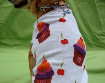 Dog Cupcake Tank, Hand Painted, Cotton, Whimsical, Fun