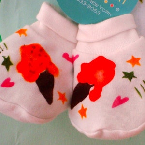 Hand Painted Bootie/Socks image 1