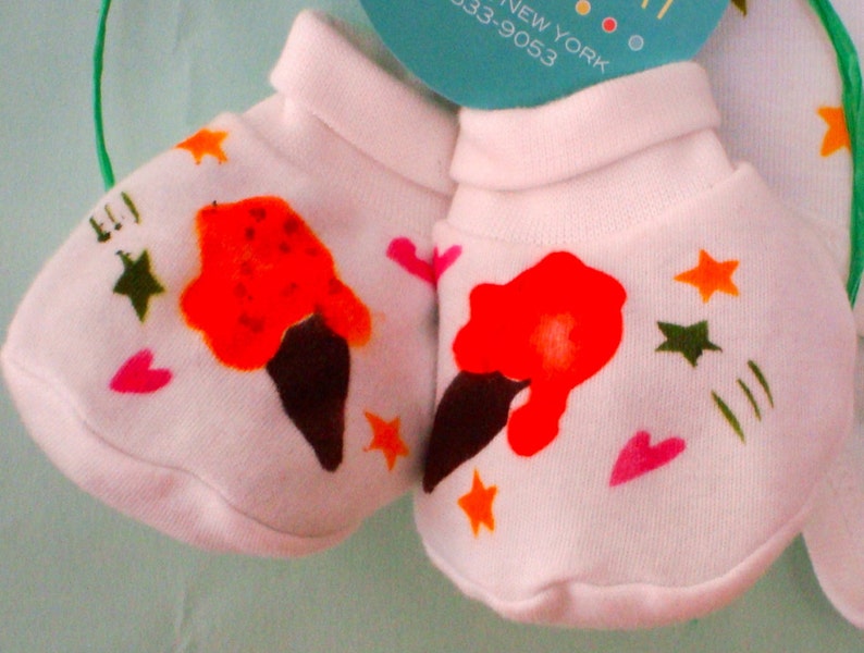 Hand Painted Bootie/Socks image 1