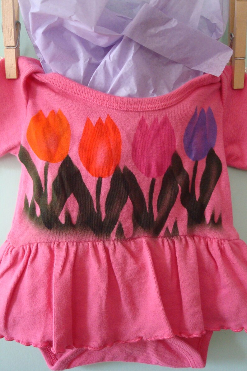 Hipster Baby Natural Cotton Fabric Hand Painted Beach Summer Dress Boho Baby Girl Tulip Dress Eco-Friendly Dyes Bohemian Baby Hippie