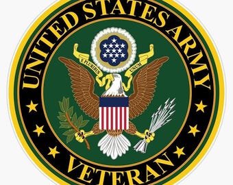 Sticker voor veteranen van het Amerikaanse leger, waterdichte vinylsticker van het Amerikaanse leger voor auto, vrachtwagen, raam, bumper, laptop, waterfles.