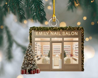 Personalized Nail Salon Christmas Ornament, Beauty Tech Gift