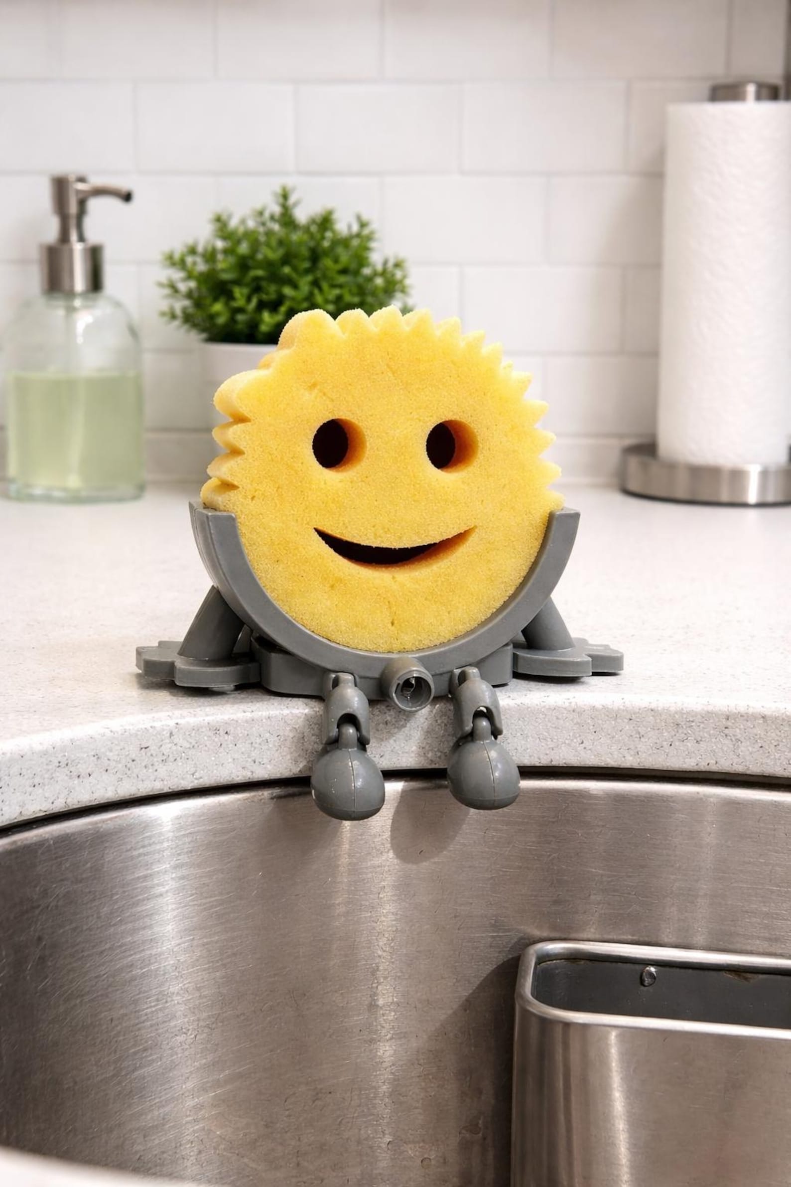 Sponge Holder, Kitchen Sink Accessory, Funny Decor - Blue