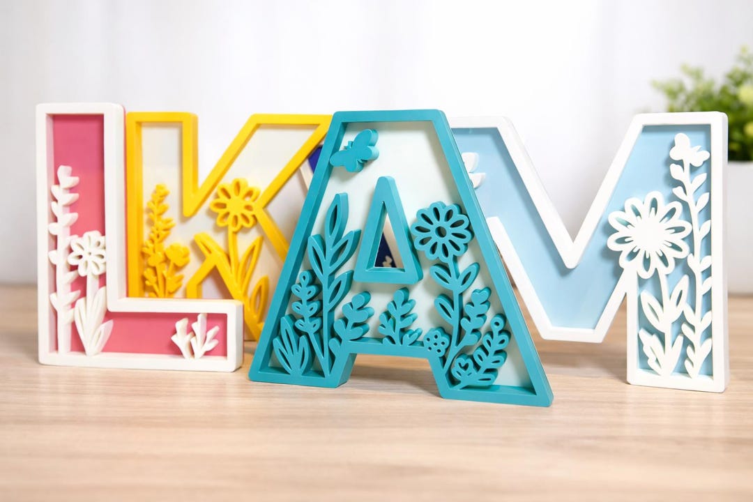 Custom Floral Letter Decor – 3D Printed Name Letters - Etsy UK