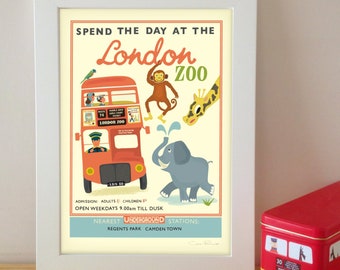London London Zoo Fine Art Print A4 A3 A2