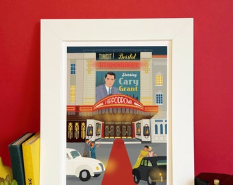 Bristol Art Print illustration The Hippodrome A4 A3 A2