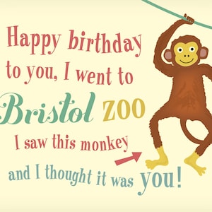 Cartão de Aniversário do Zoológico de Bristol