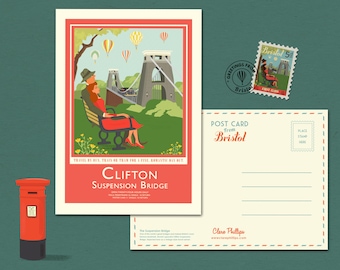 Bristol Postcard Suspension Bridge