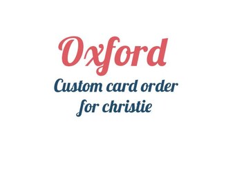Custom Order For Christie