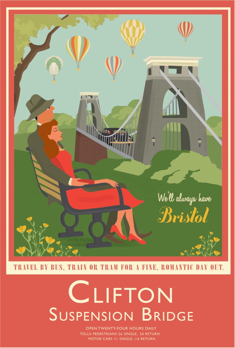 Bristol Tea Towel Suspension Bridge image 2