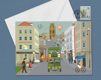 Bristol Greetings Card  Park Street