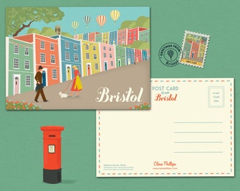 Bristol Postcard Rainbow Houses