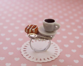 Cinnamon Roll Cake Ring  -  Pastry Ring - Cinnamon Bun Jewelry - Cinnamon Bun Ring -  Miniature Food Jewelry -  Food Ring - breakfast Ring