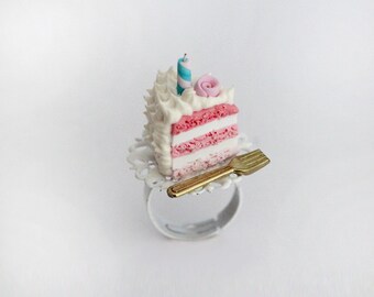 birthday cake ring etsy