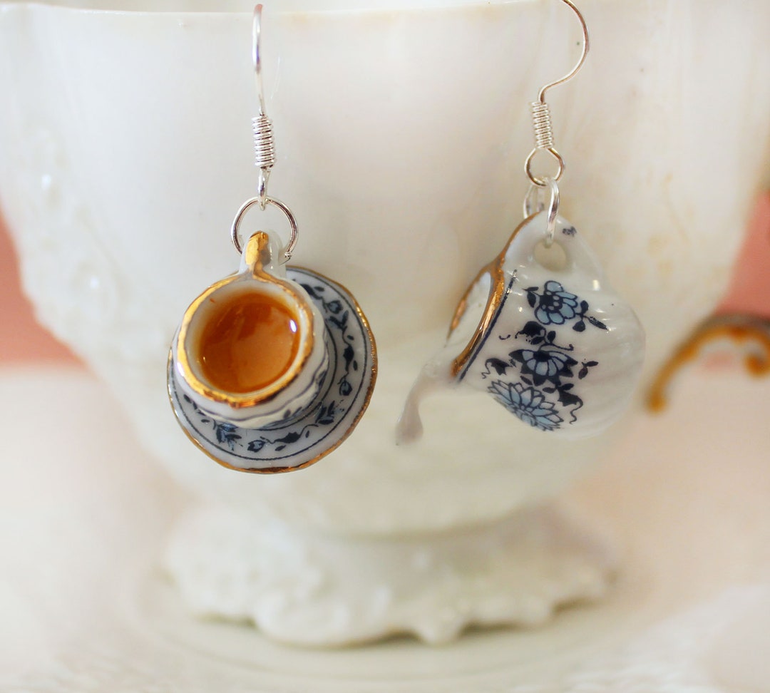 Tea Party Earringsmilk Tea Earringsmilk Jug and Tea Earringstea