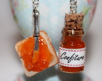 Breakfast Earrings - Apricot Jam Earrings - Food Earrings - Miniature Food Jewelry