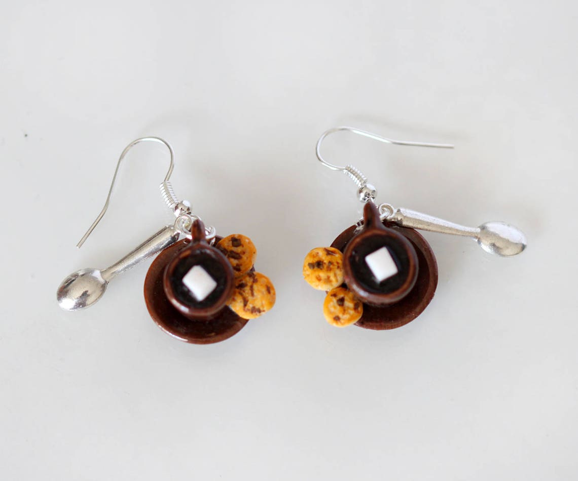 Cup of Coffee Earrings Coffee Earringscoffee Lover Etsy