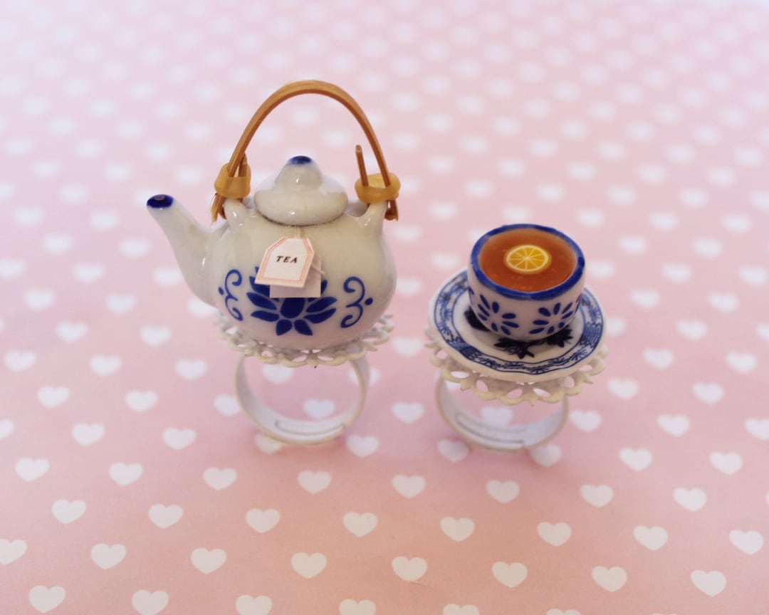 Tea Party Ring Tea Time Ring Japanese Tea Jewelry Tea Party Jewelry BFF