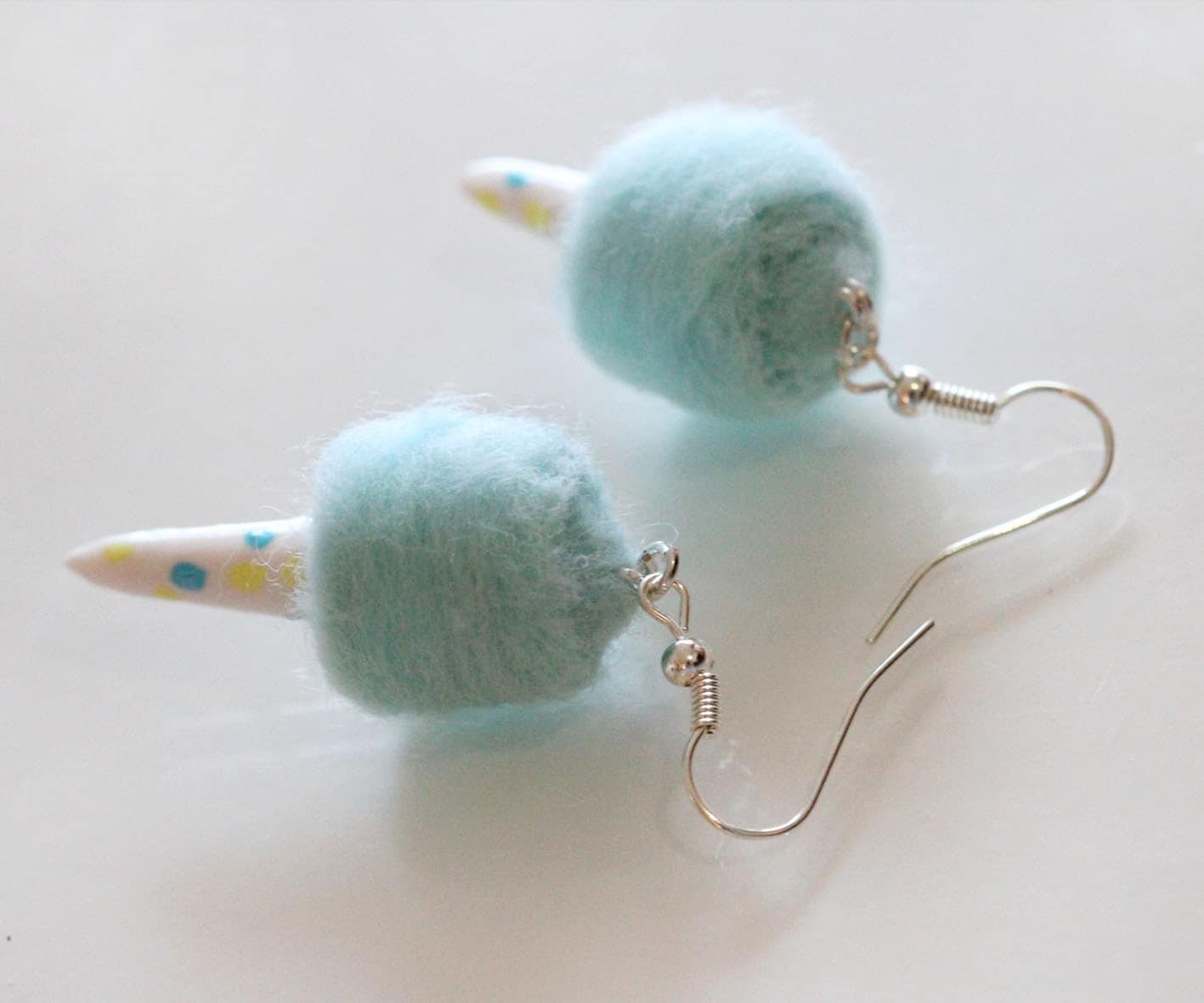 Cotton Candy Earrings Candy Floss Earrings Carnival Food Etsy