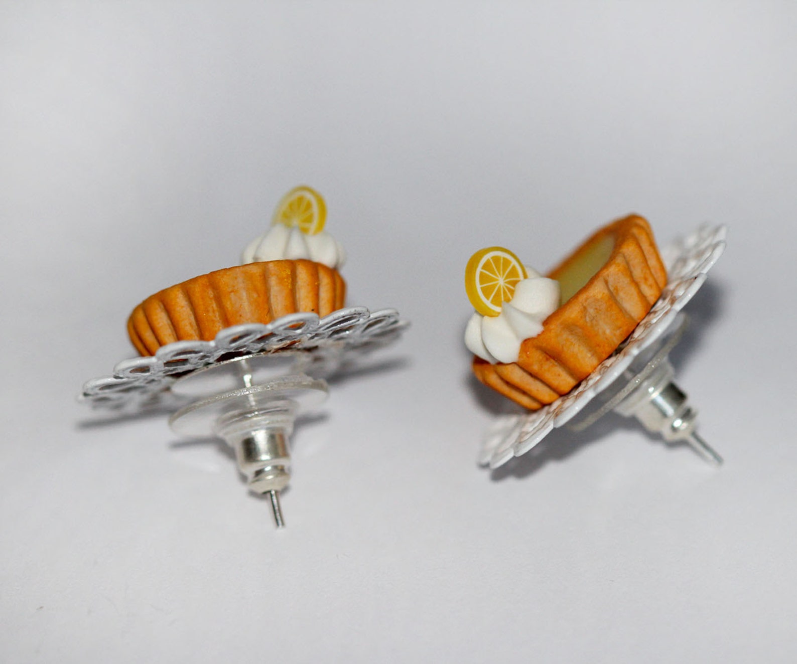 Lemon Pie Earrings Pastry Earrings food Earrings Etsy