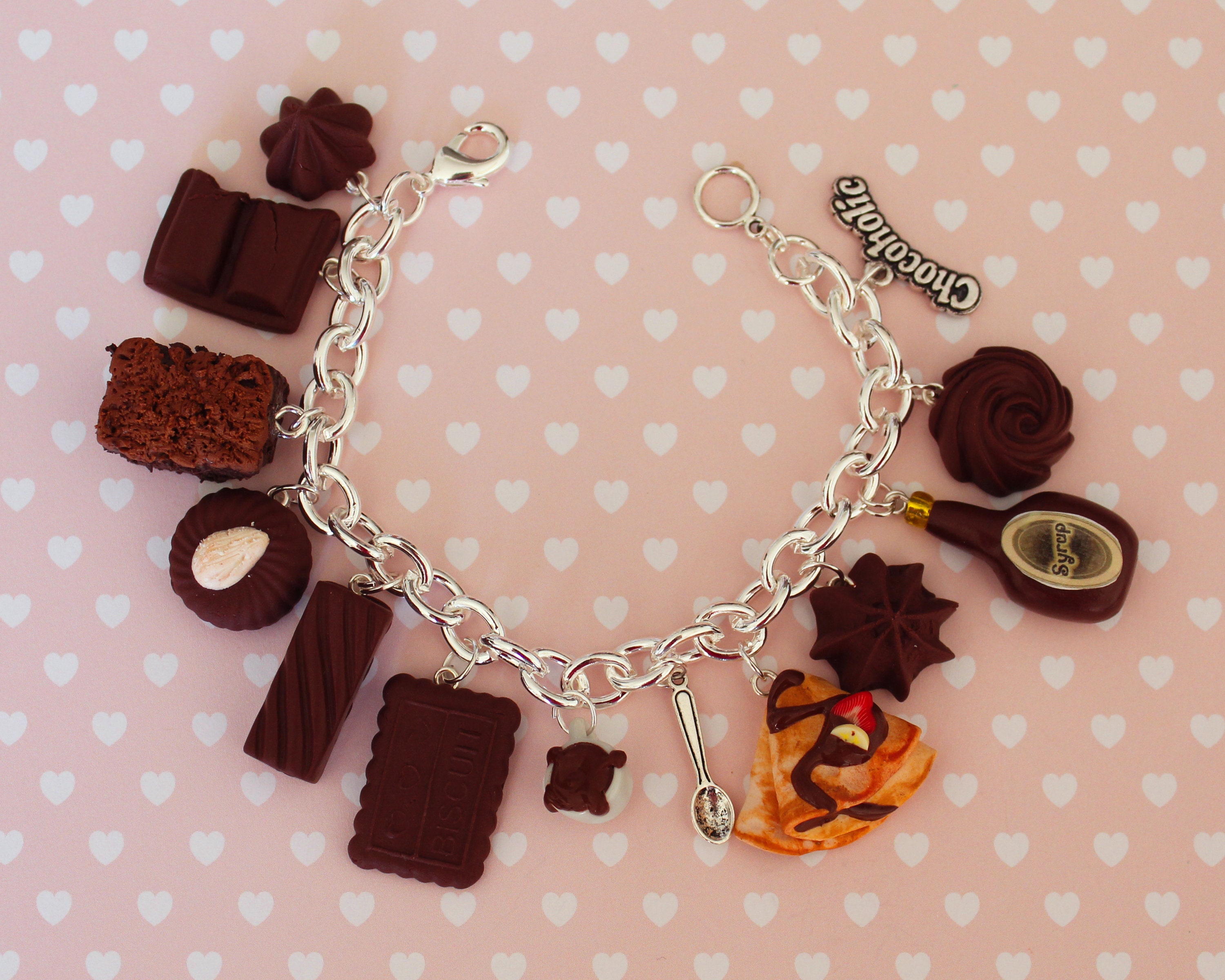 Chocolate charm Bracelet Chocolate Lover gift Chocolate Etsy