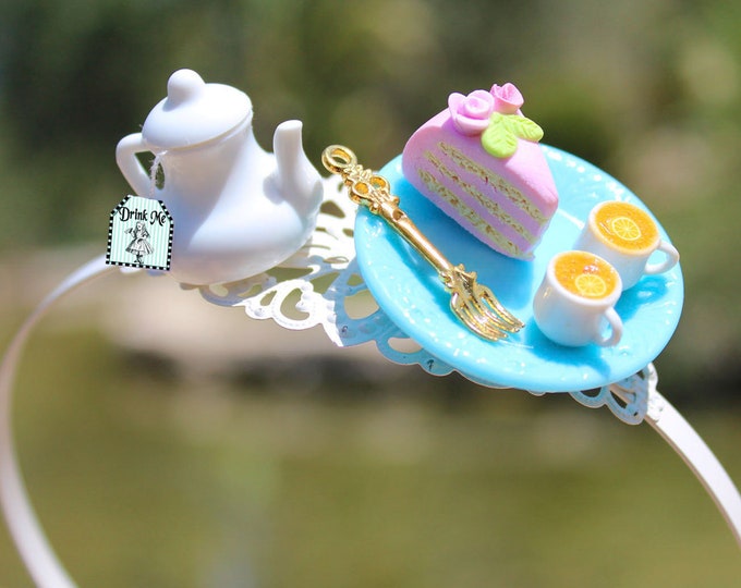 Tea Party Headband Sweet Lolita Accessories Kawaii Headband Eat Me Drink Me Sweet Headband