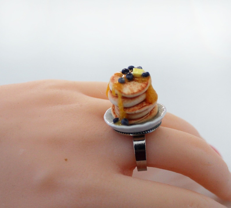 Pancake Ring Pancake Jewelry Breakfast Ring Breakfast Etsy