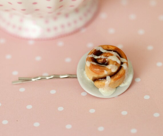 Cinnamon Bun Hair Pin Breakfast Bobby Pin Cinnamon Roll Hair Etsy