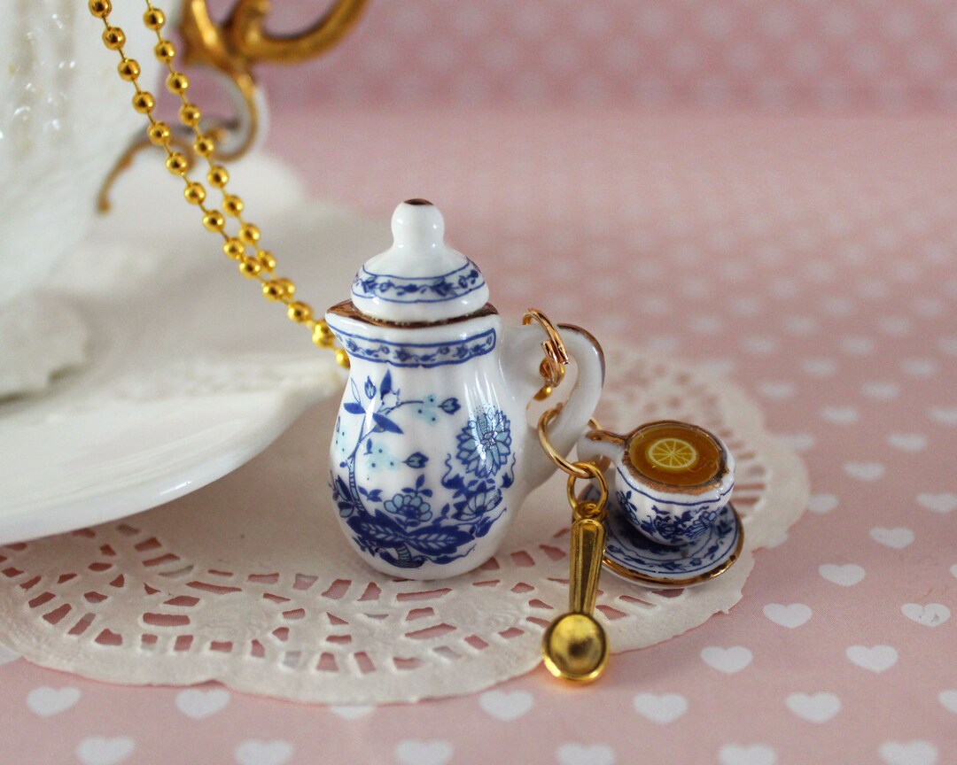 Tea Party Necklace Alice in Wonderland Tea Party Tea Party Jewelry