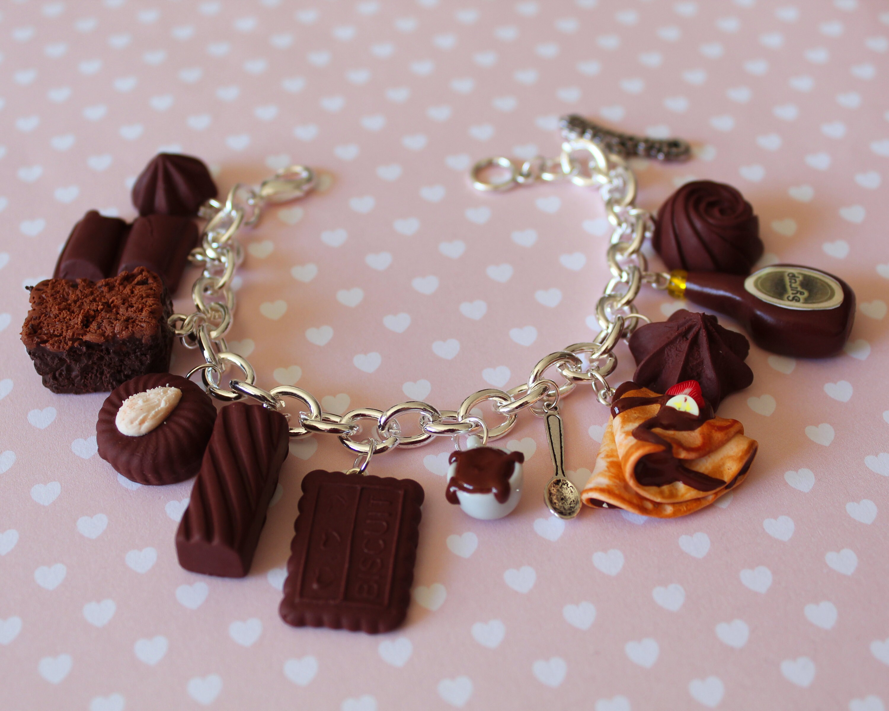 Chocolate charm Bracelet Chocolate Lover gift Chocolate Etsy