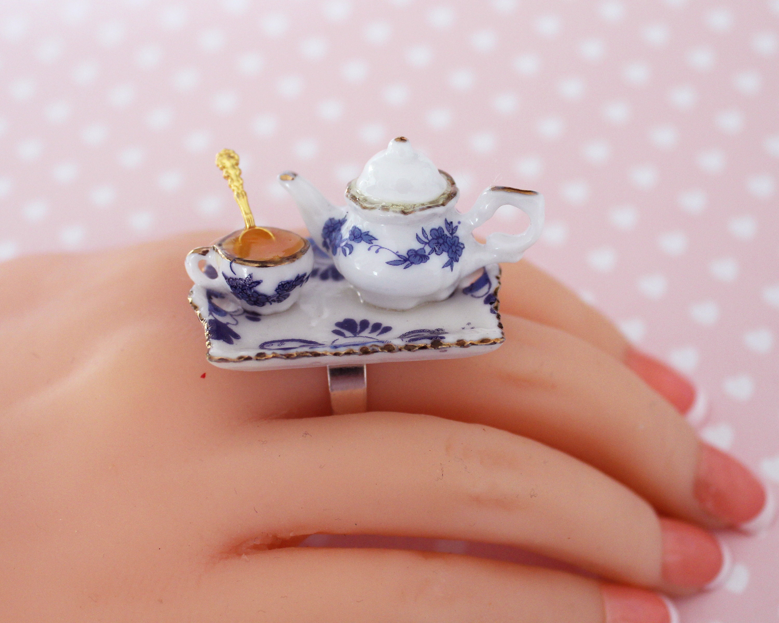 Tea Party Ring Ring Tea Time Jewelry Tea Party Jewelry Etsy