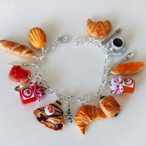 Breakfast Bracelet - Food Bracelet  - Kawaii Bracelet - Miniature Food Bracelet - Miniature Food Jewelry