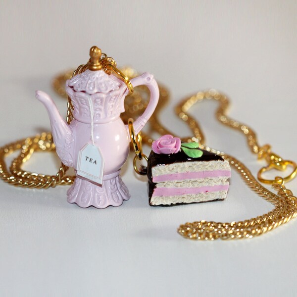 Marie Antoinette Necklace -Tea Party Necklace - Food Necklace - Kawaii Necklace