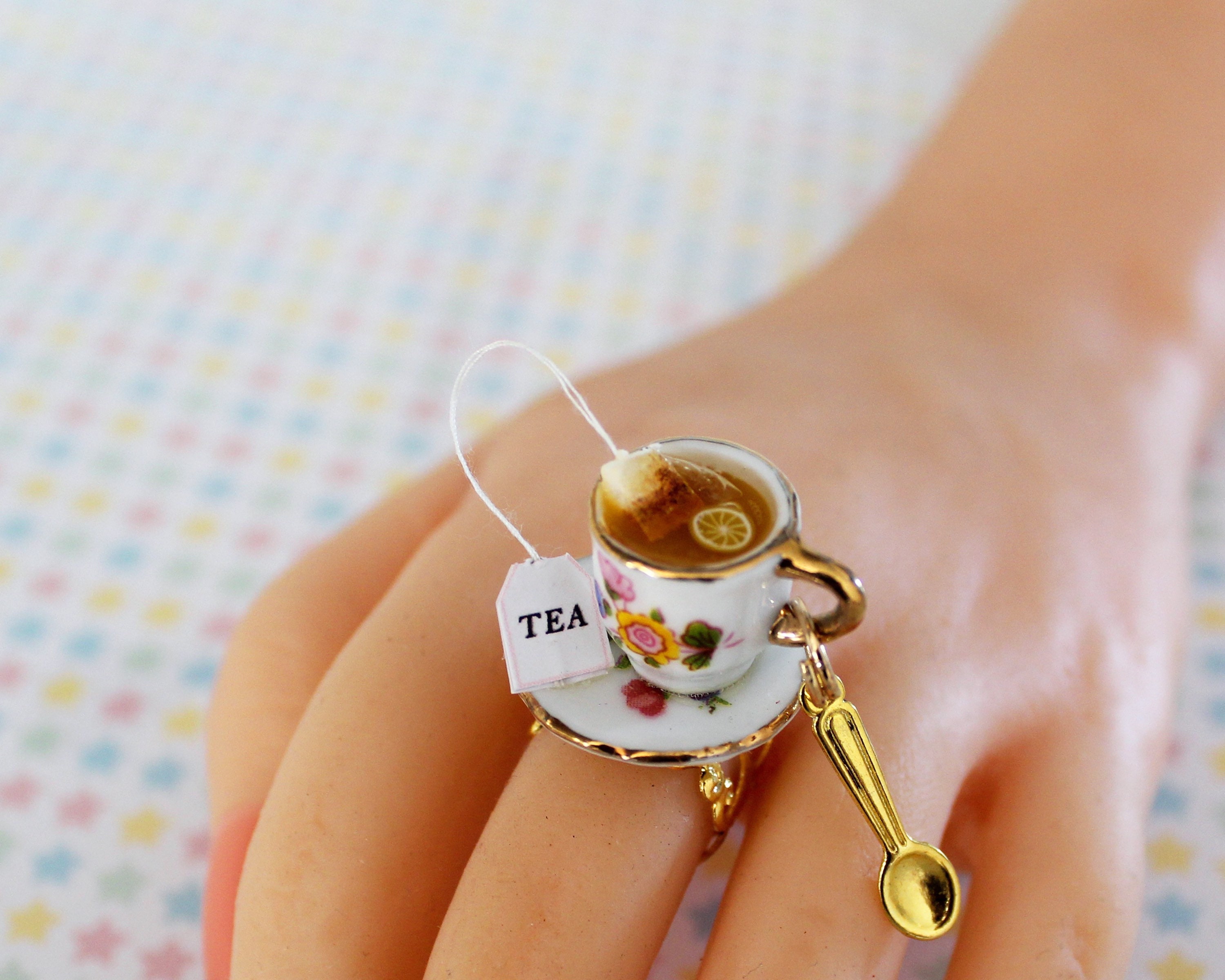 アクセサリー dancing heart tea party ring <pot ver.> Tea Party Ring - Etsy