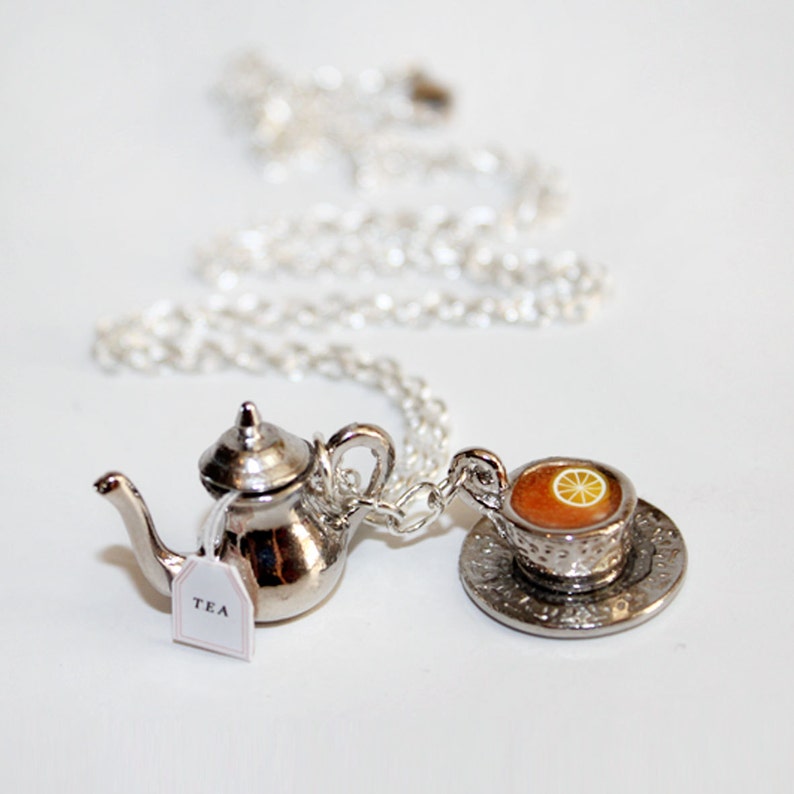 Tea Party Necklace Food Necklace Kawaii Necklace Etsy