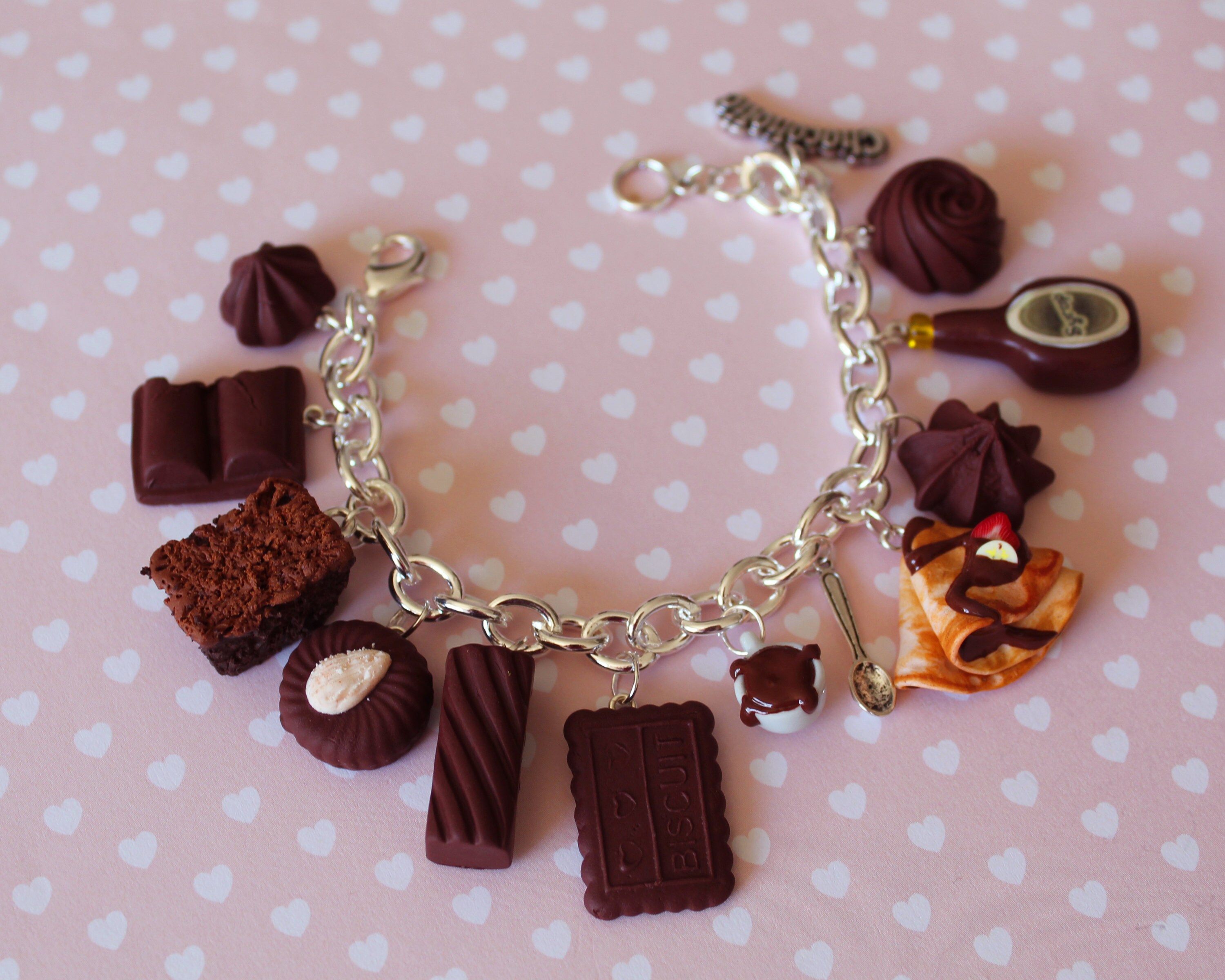 Chocolate charm Bracelet Chocolate Lover gift Chocolate Etsy