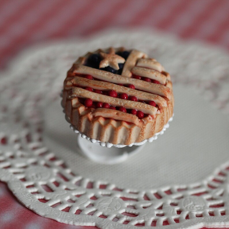 American Pie Ring Fourth of July Pie jewelry Miniature Etsy