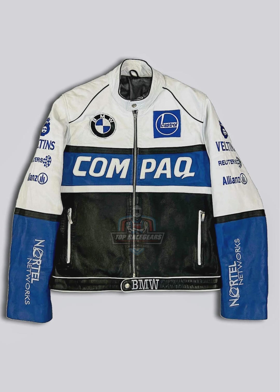 Bmw Racing Jacket Rally BMW Racing Leather Jacket, Embroidered Motorbike Apparel, Professional ...