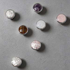 Ladeknop messing schelp: kristalmessing kasthandvat