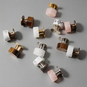 Tirador de cajón de cristal de latón: Tirador de un solo orificio para armario