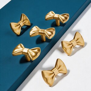 Bow Brass Knob, Knob for Cabinet, Desser Drawer Pull